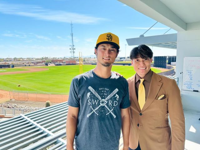 糸井嘉男がサンディエゴでダルビッシュ有に再会！「素敵なツーショット見れて嬉しいです🥳」