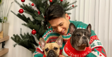 中上貴晶、愛犬とクリスマスショットで「Happy holidays」！ファンに癒しのお裾分け