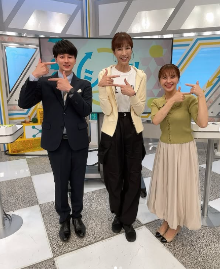 お気に入りはフランクボックスのTシャツ!大林素子の福島放送スタジオでの1枚