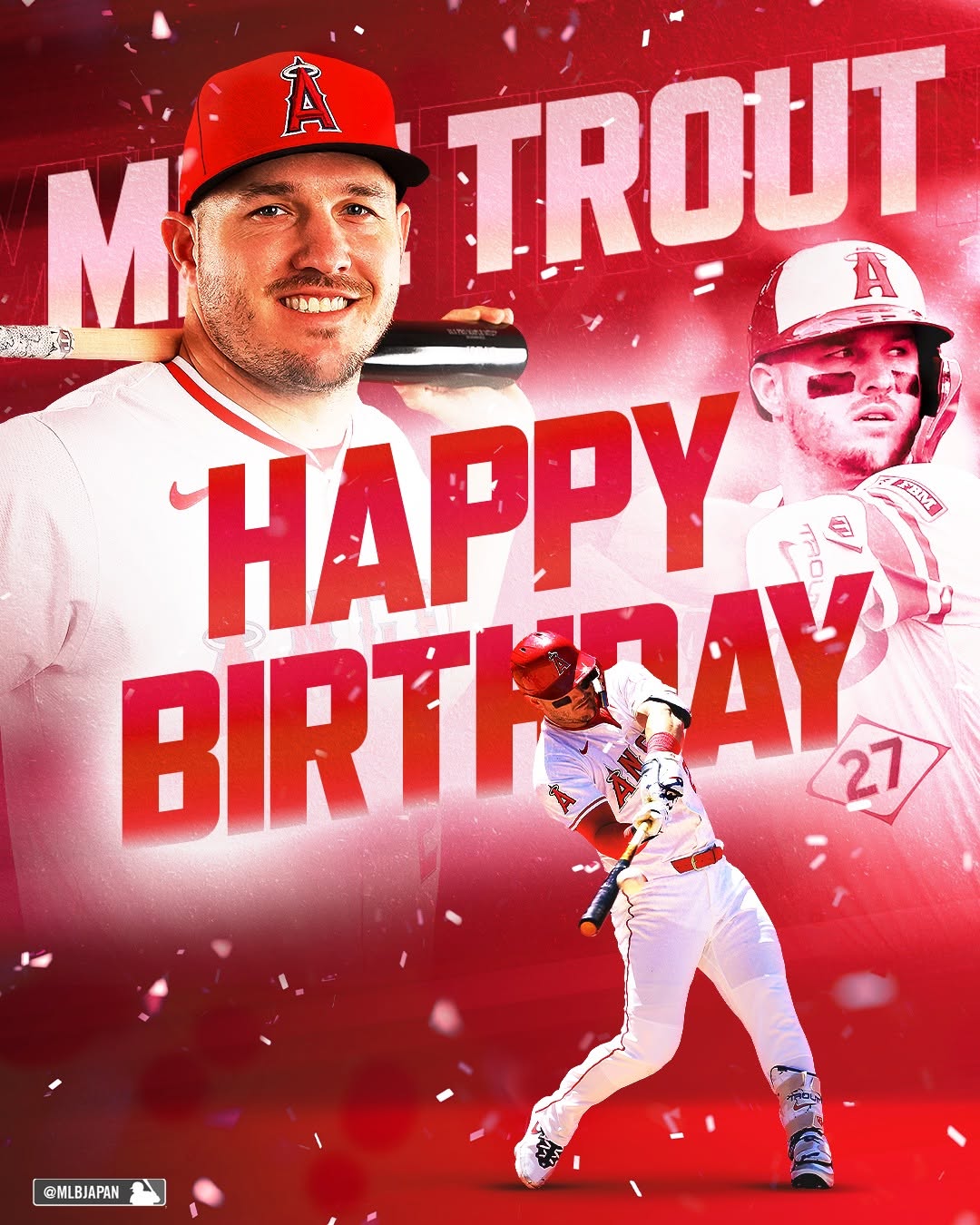 MLB Japan、マイク・トラウト34歳の誕生日を祝福