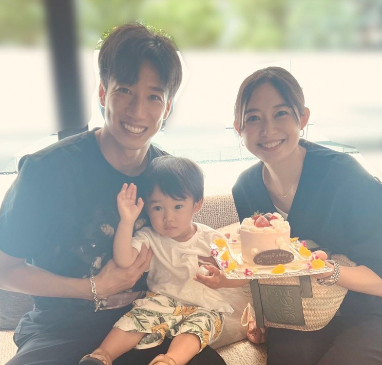 テレ朝アナ・久冨慶子さんが突発性難聴公表の夫・大津祐樹と息子との3Sを公開「私の宝物たち」