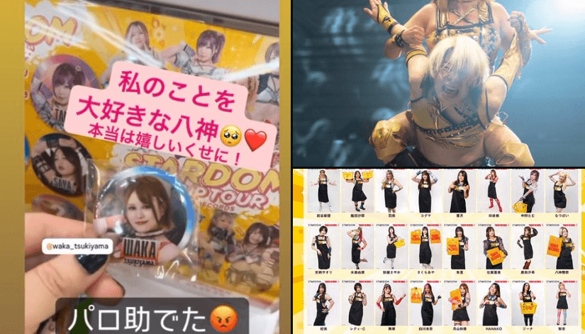 STARDOM【スターダム】 月山和香、八神蘭奈のSNS投稿に喜び！「私の缶バッチ出ました🥺」