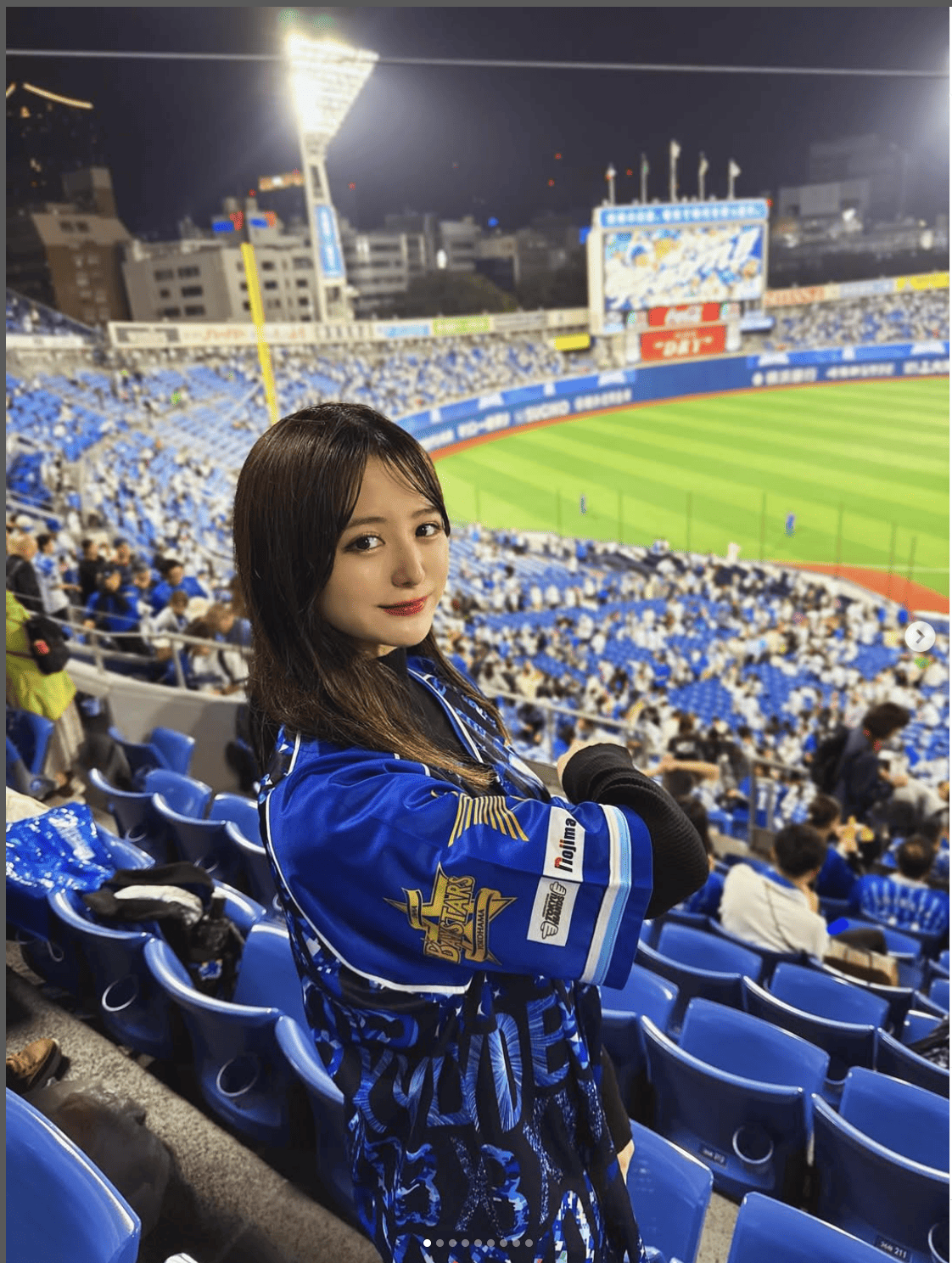 “元DeNA美女チアガール”がレギュラーシーズン最終戦を現地観戦