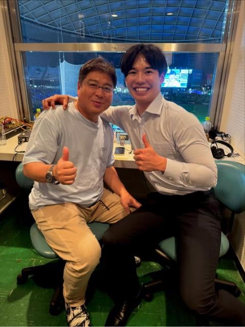 フジ梶谷直史アナ、真中満氏と共演「ビジボ」実況で話題に