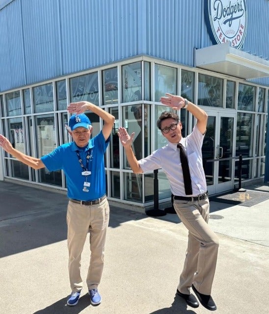元木大介がドジャースのスタジアムツアーに参加！