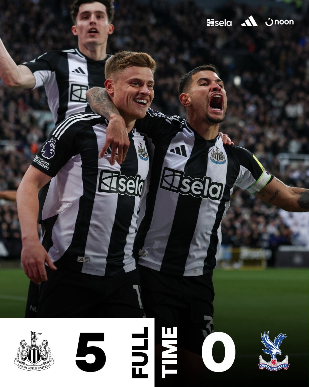 ニューカッスルがクリスタルパレスを退け3位浮上