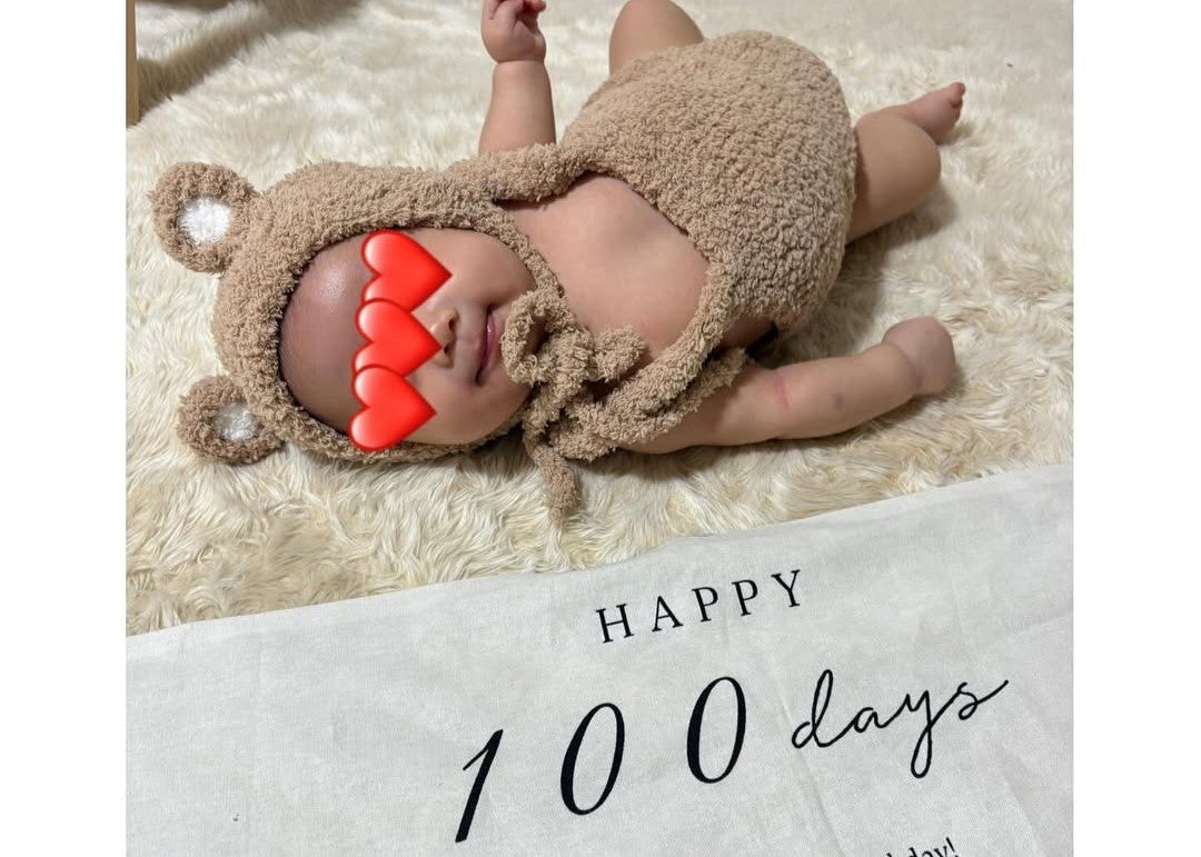 あの金メダリストが息子の“百日祝いショット”を公開！可愛すぎる自宅撮影に祝福の声続々「母としても100日、お疲れ様です」