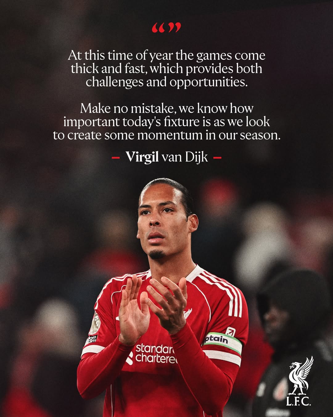 主将ファン・ダイクの覚悟発言、リヴァプールに宿る“勢いの兆し”