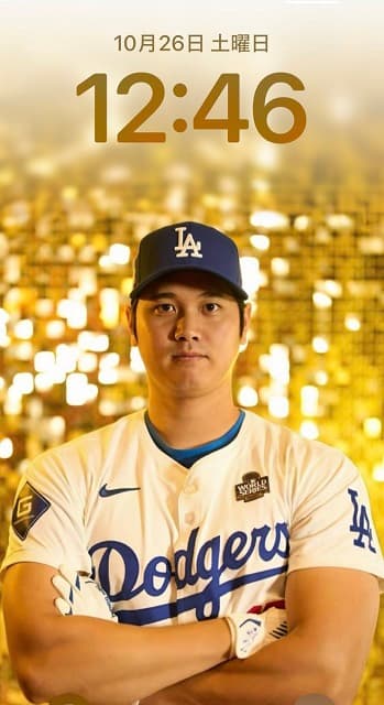 「ナイス勝利の女神！笑」女性アイドルが”大谷翔平”をロック画面に設定！ドジャース勝利に貢献？