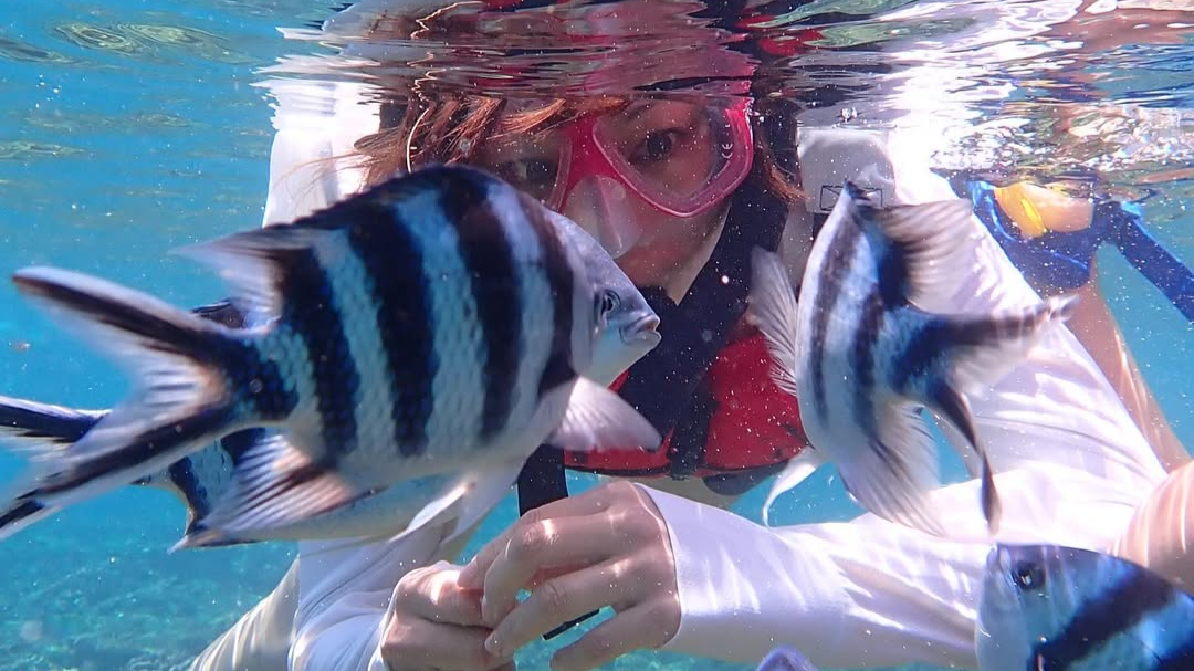 「青の洞窟でシュノーケルを楽しみました」潮田玲子、シュノーケル姿を初公開！？