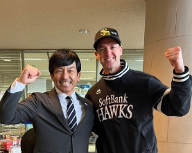 松田宣浩、バンデンハークとの再会に感激！「めちゃめちゃ久しぶり！」