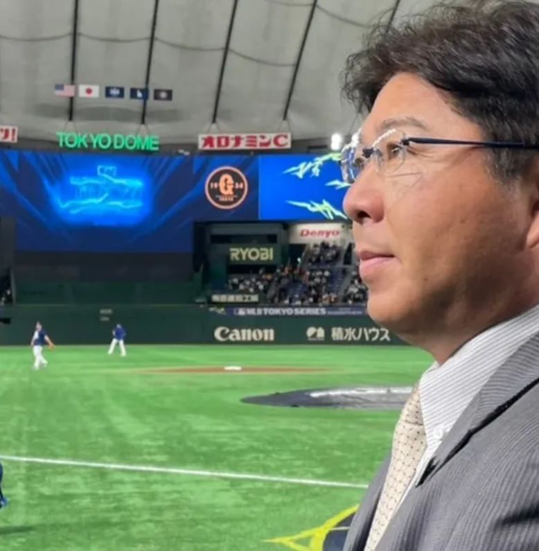 真中満がドジャース vs. 読売ジャイアンツの解説席へ！