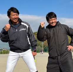 今季で現役引退の松田宣浩、双子でW熱男を披露🔥「さすがに息ぴったり」