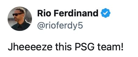 「このPSG、強すぎる」ファーディナンドが試合直後にコメント