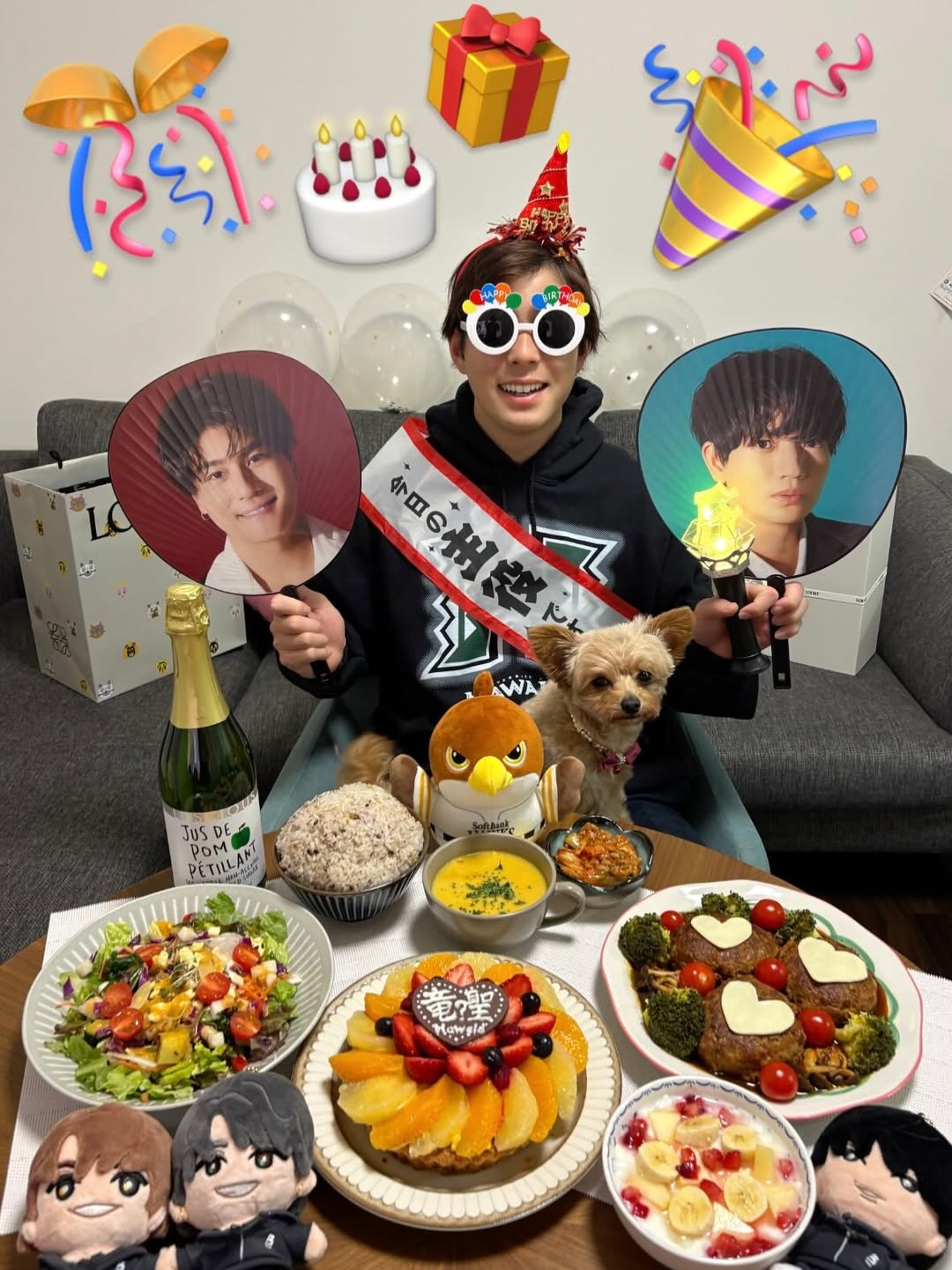 「27歳の幸せが詰まった夜」ソフトバンク・大江竜聖、愛情あふれる誕生日ショットに反響