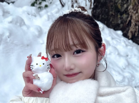 希空、雪だるまキティちゃんを公開！「可愛すぎる」と話題に！