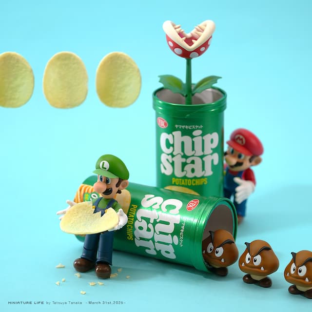 「おかワリオくれ〜」「桜がマ〜リオ囲んで」田中達也 新ミニチュア作品を公開！