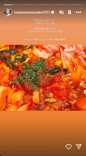 益若つばさ、息子と鍋生活。