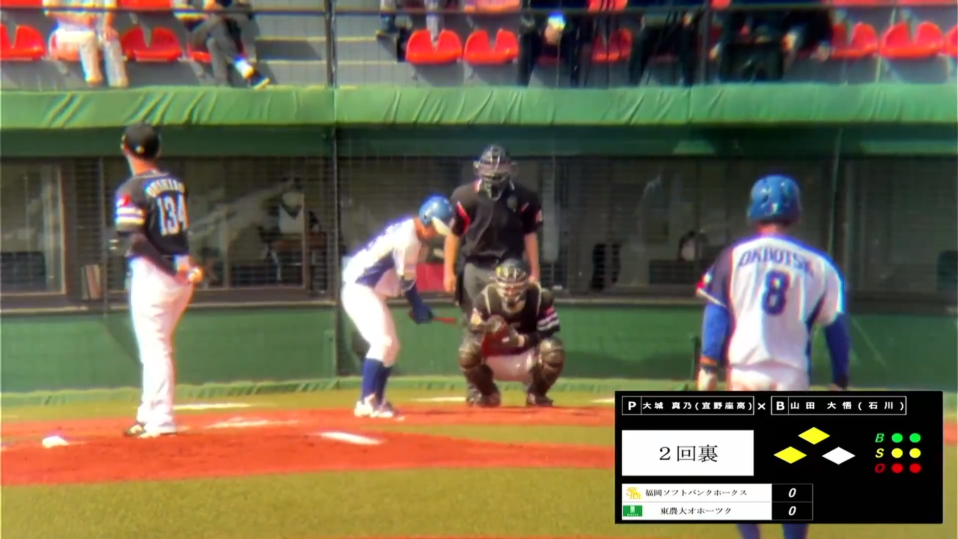 第4回タンチョウリーグinくしろ 8月14日 福岡ソフトバンクホークスvs.東農大学オホーツク