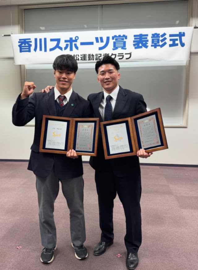 パリ五輪金メダリストの日下尚が香川スポーツ賞を受賞「これから2人で盛り上げて行きます！」