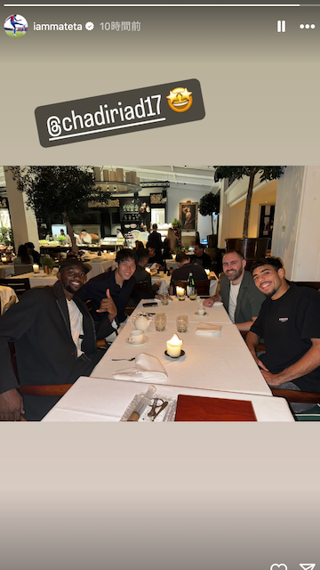 鎌田大地が新天地クリスタル・パレスで食事会に！さっそく馴染んだ様子にファン安堵