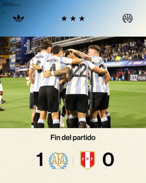 アルゼンチン代表がペルー代表に勝利で首位キープ！Lマルティネスが豪快シュートを決める