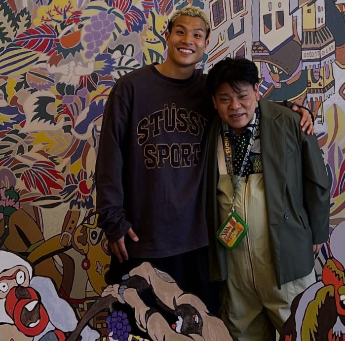 ジミー大西の大分個展にギラヴァンツ北九州の永井さんが！