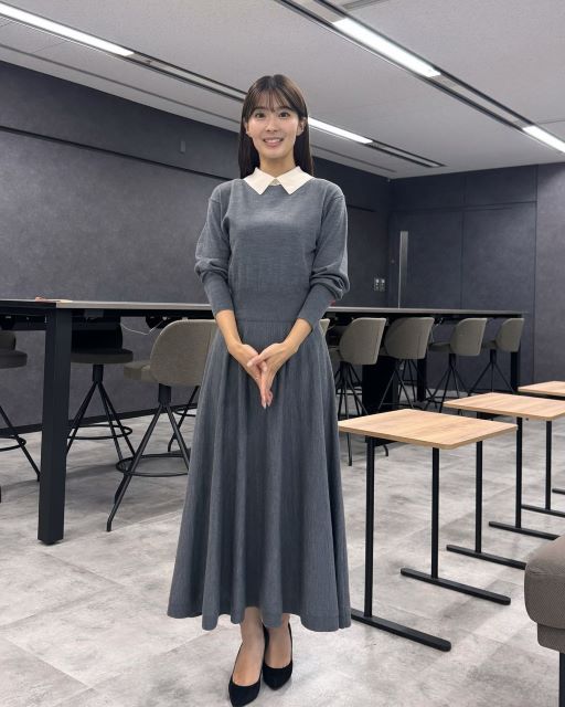 テレ朝アナ・荒井理咲子「清楚系のお嬢さま」なワンピコーデが可愛すぎる！