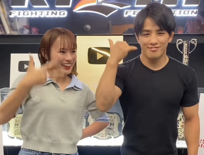 「イケメンとのギャップが(笑)」美男RIZIN選手がのってくれた！元ラウンドガールと