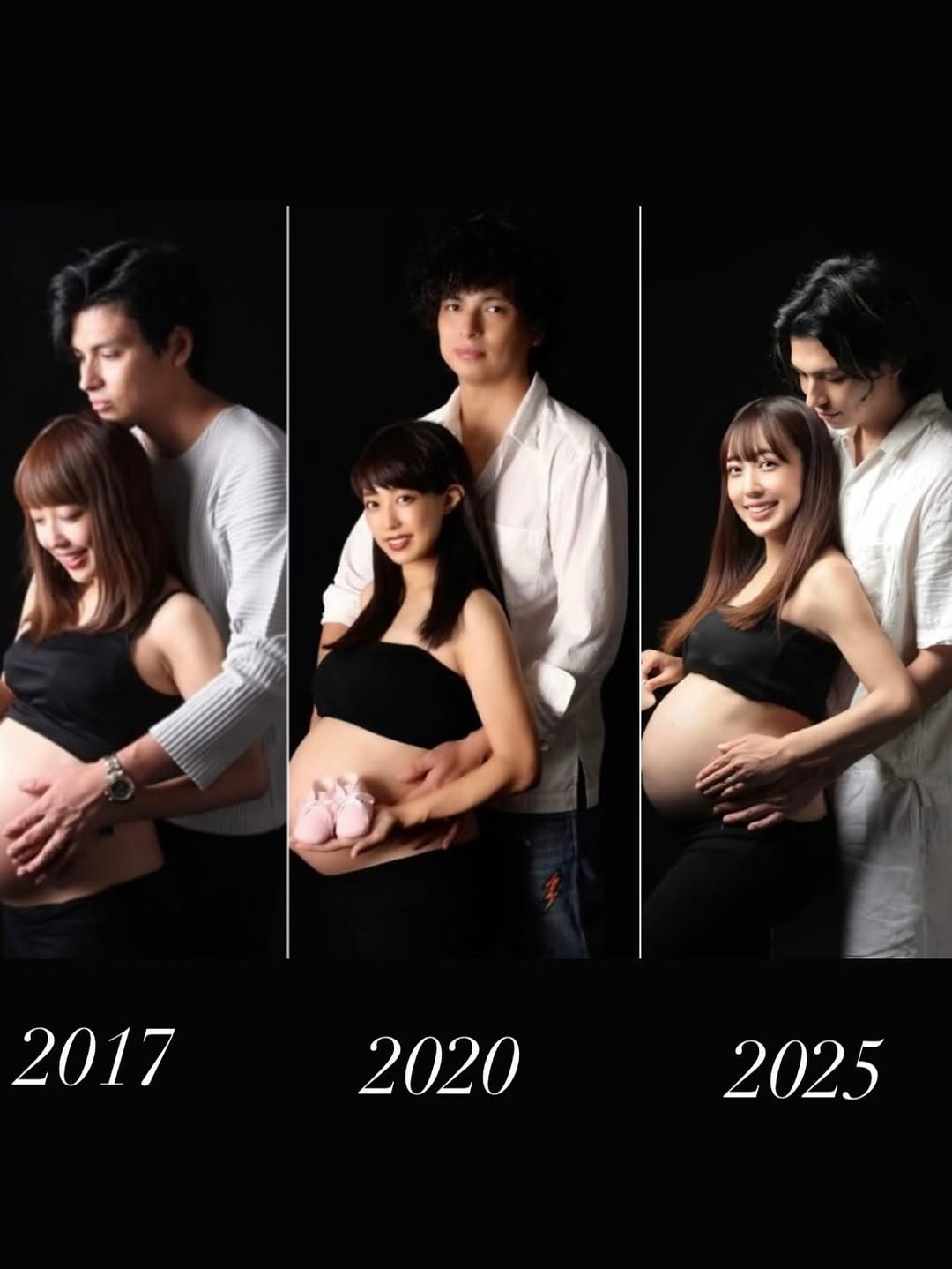 川崎希、第三子のマタニティフォトを公開！夫・アレクとの過去ショットも公開で「2人とも年取ってます？！」の声