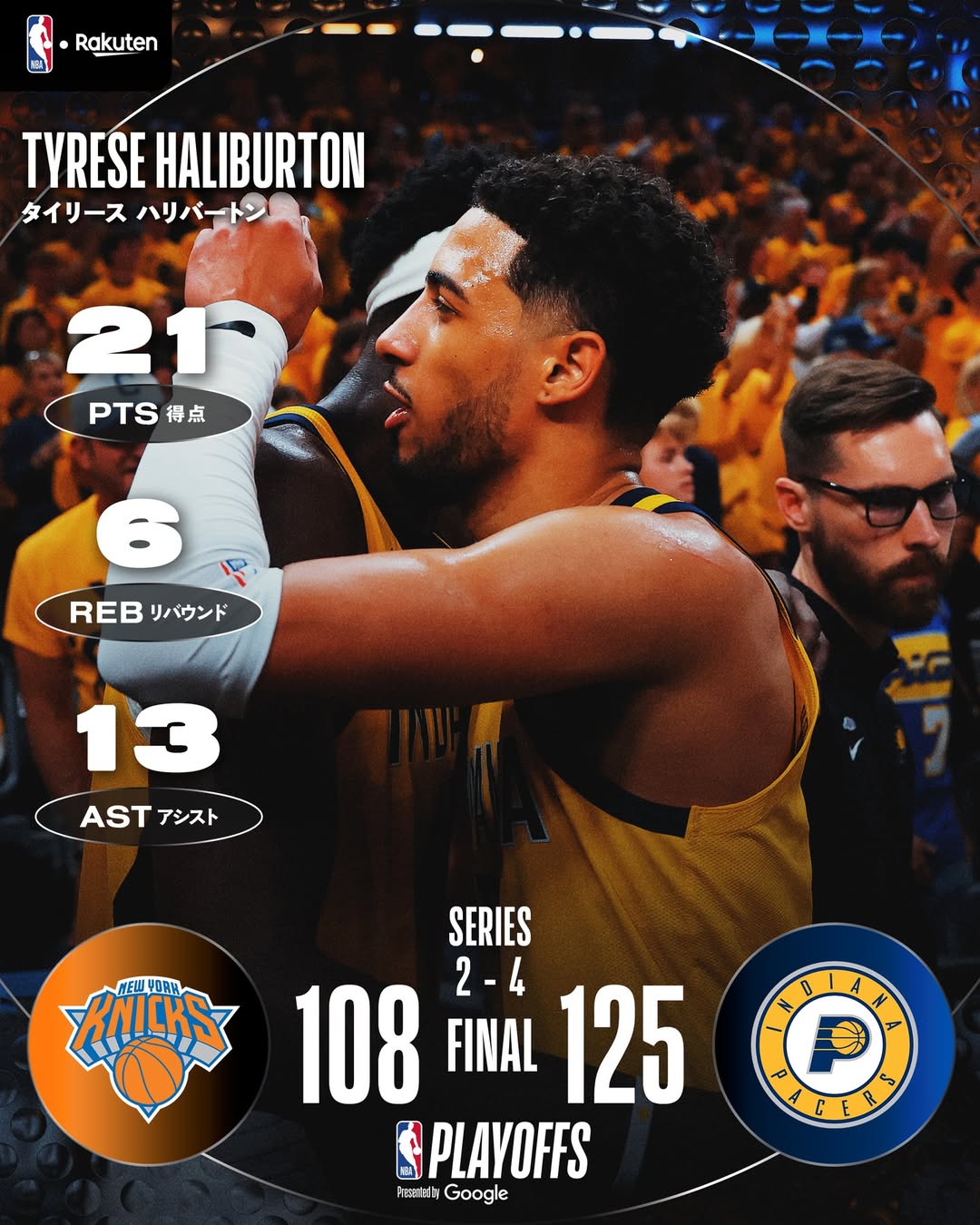 NBA・ペイサーズがニックスを下し、25年ぶりNBAファイナル進出！