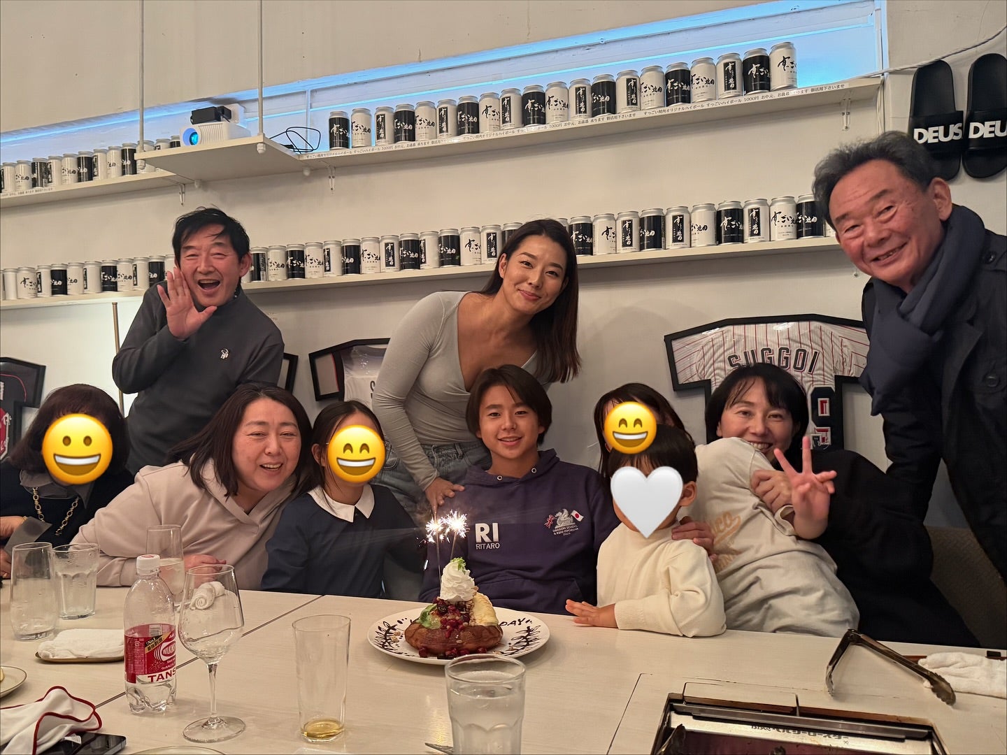 東尾理子　親子3世代集合で長男の13歳の誕生日を祝う