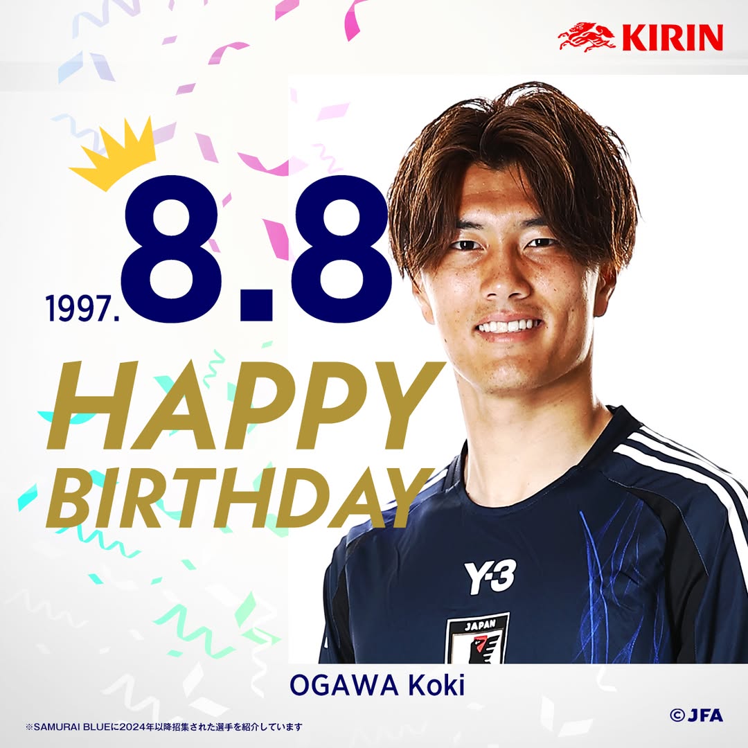 日本サッカー協会が小川航基選手の誕生日をお祝い！