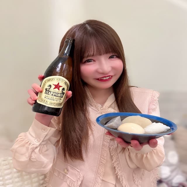 もえあず、おでんとビールで冬を楽しむ