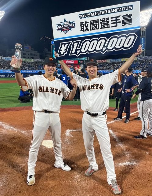 翁田大勢、ファンの一票で選出されたオールスターで敢闘賞獲得！歓喜の笑顔ショット披露