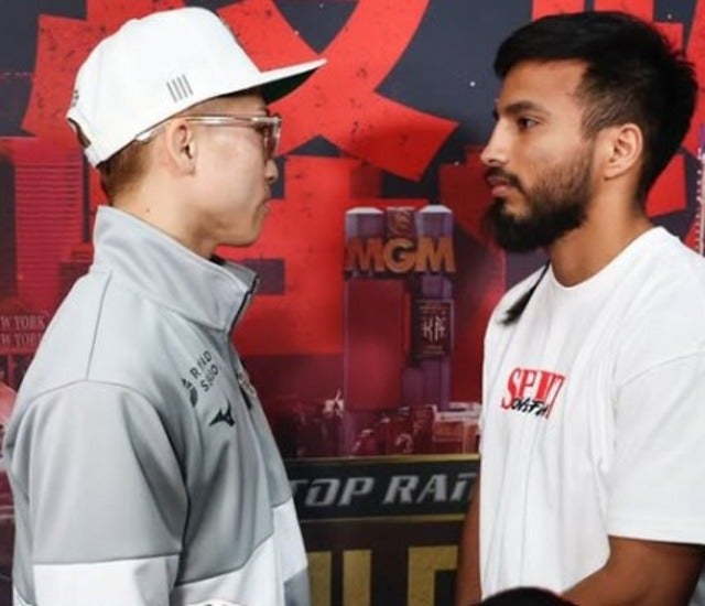 井上尚弥が対戦相手のカルデナスとフェイスオフ！