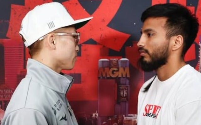 井上尚弥が対戦相手のカルデナスとフェイスオフ！