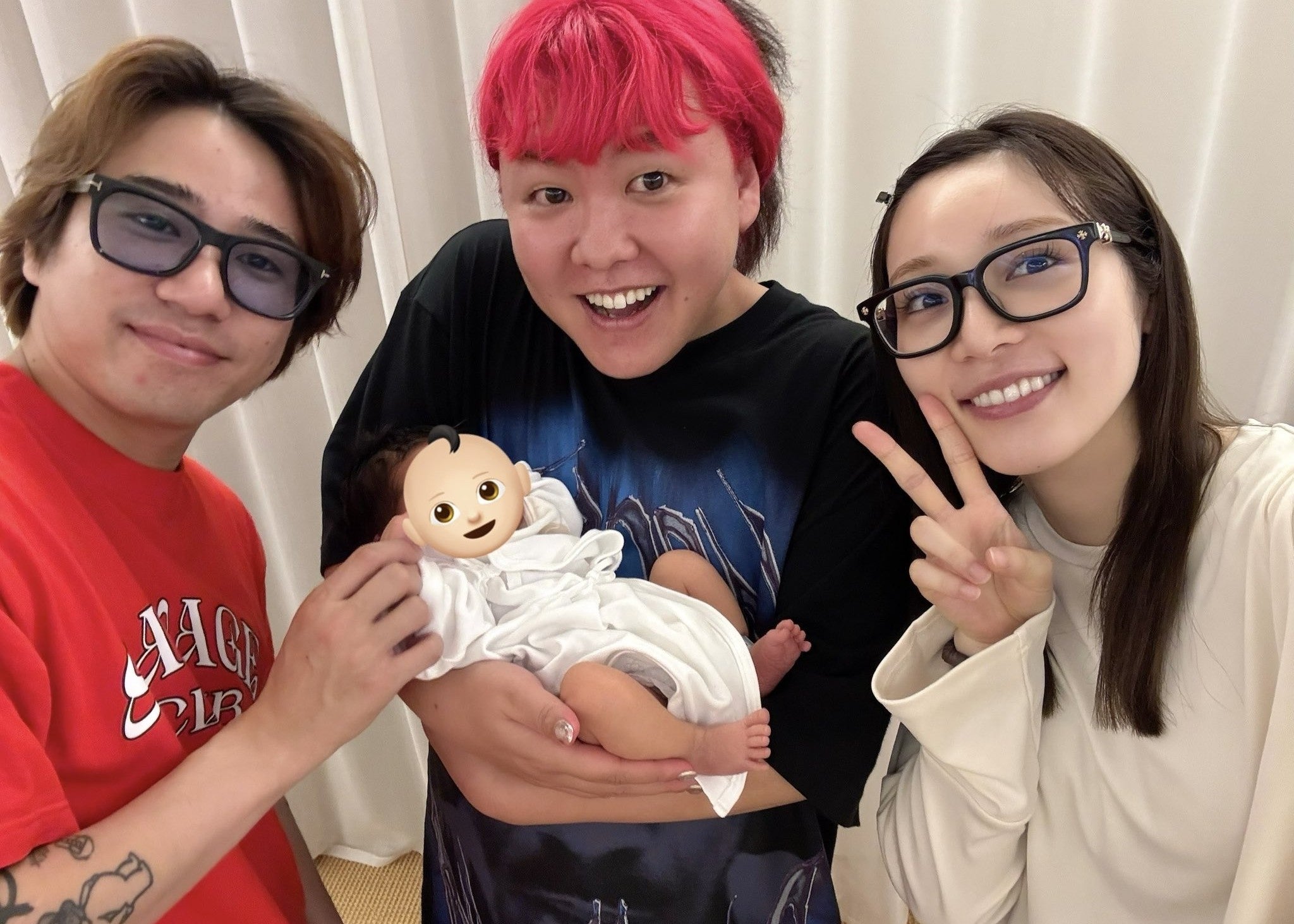 ぺえが古川優香＆サグワの息子と対面　「産まれてきてくれてありがとう」と祝福