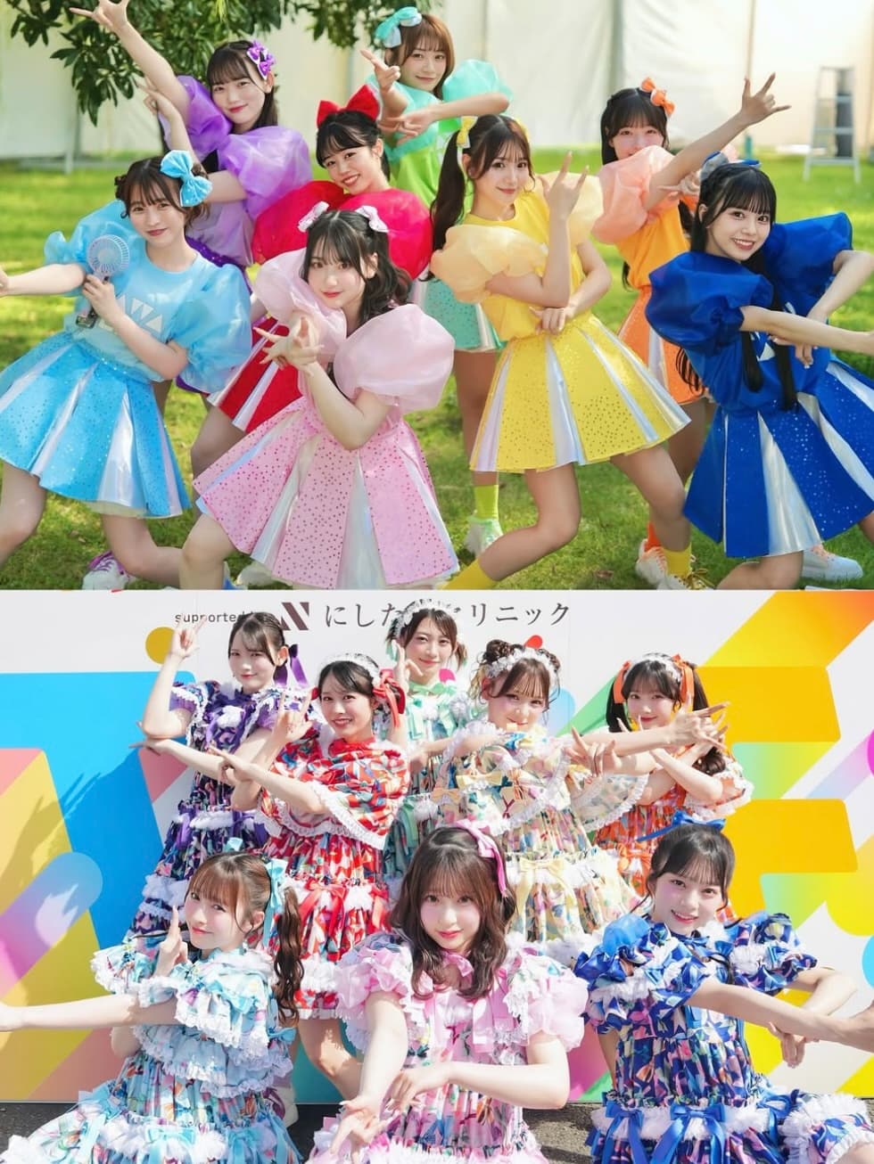 垢抜けたぞーっ！デビューから1年のCUTIE STREET、昨年と同じポーズで記念撮影