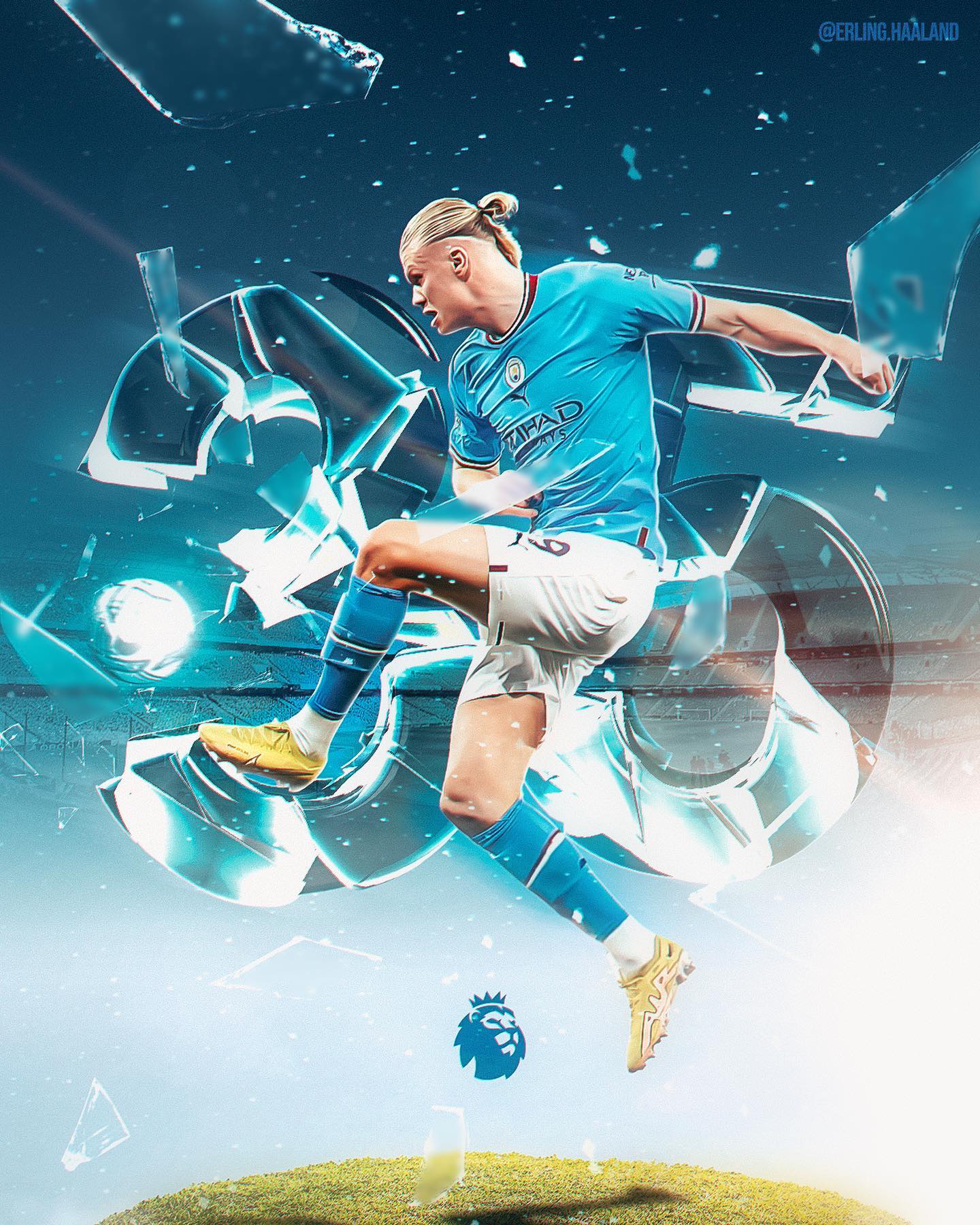 「歴史を作る人💙」怪物ハーランドがプレミアリーグ1シーズン最多得点記録を塗り替える❗️