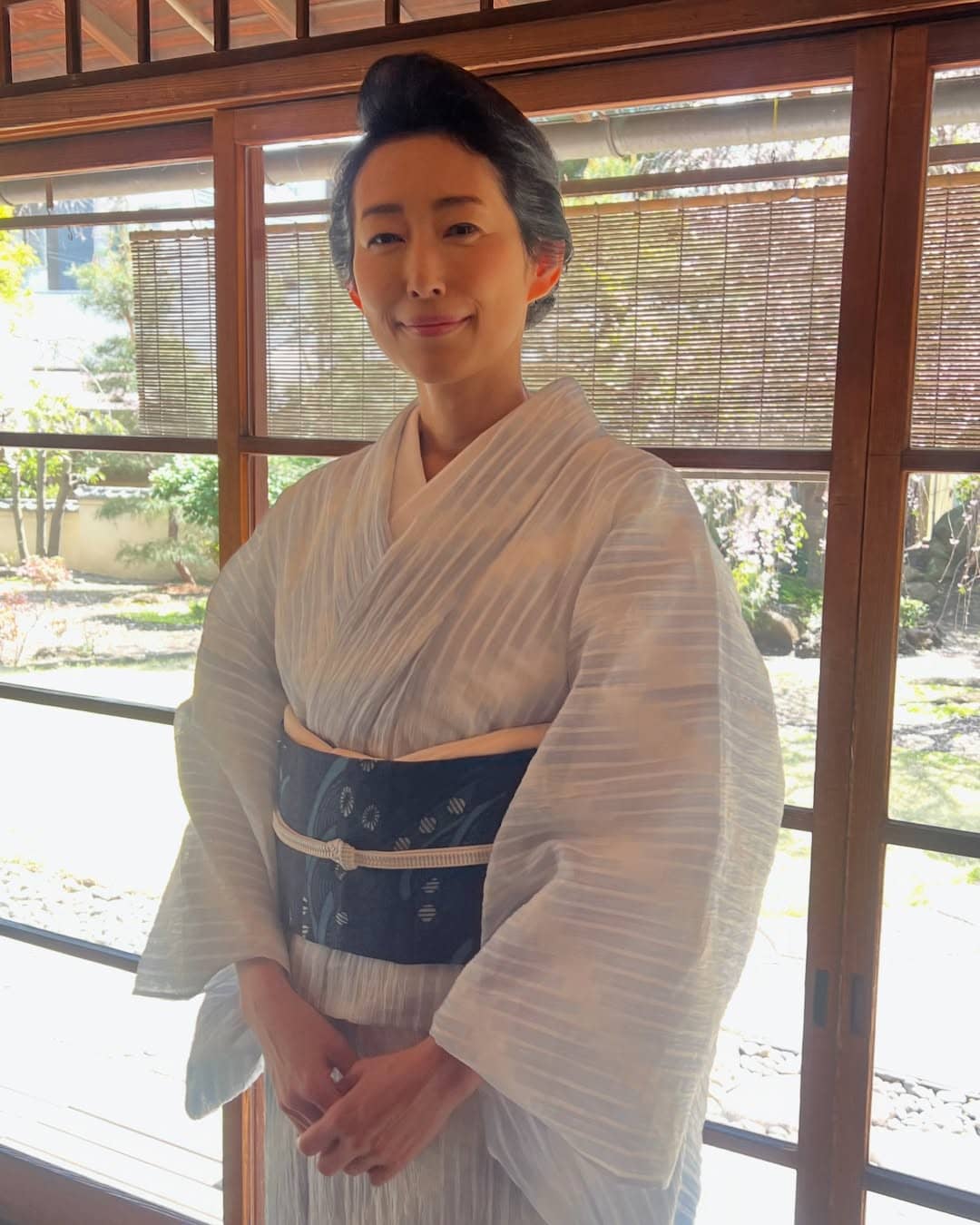 木村多江、着物姿のオフショットを公開　