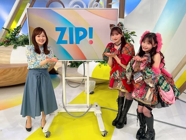 CANDY TUNE・村川緋杏&立花琴未が『ZIP!』に出演！水卜アナとZIP