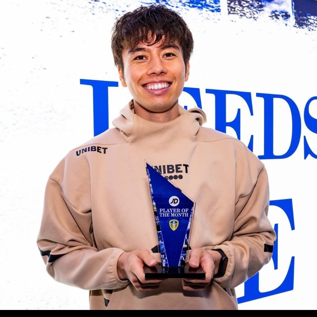 日本代表・田中碧が10月のリーズ月間MVPに！ファン投票によるPOTMを2度獲得など、チームに貢献