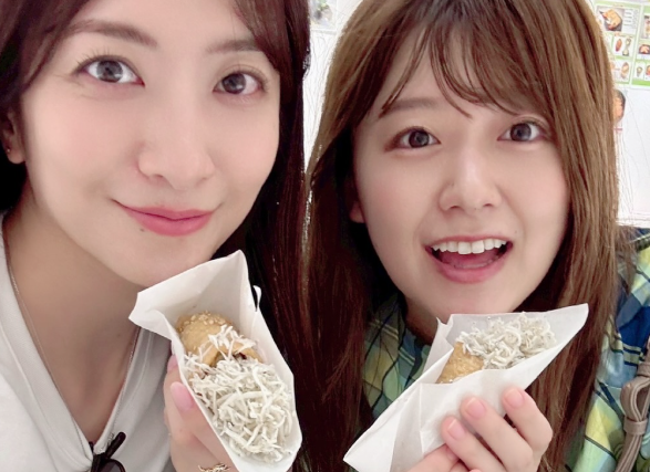 尾崎里紗＆笹崎里菜、猛暑の鎌倉食べ歩きデートをYouTubeで公開