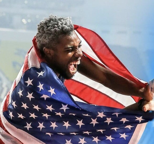 「世界最速の男」ライルズが鳥山氏を追悼　「かめはめ波」パフォーマンスが恒例