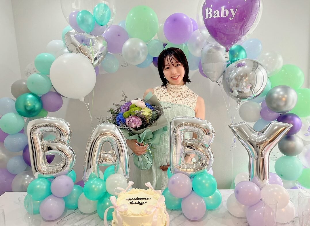 第一子妊娠中の峯岸みなみ、大きなお腹でベビーシャワー「沢山の幸せが訪れますように」