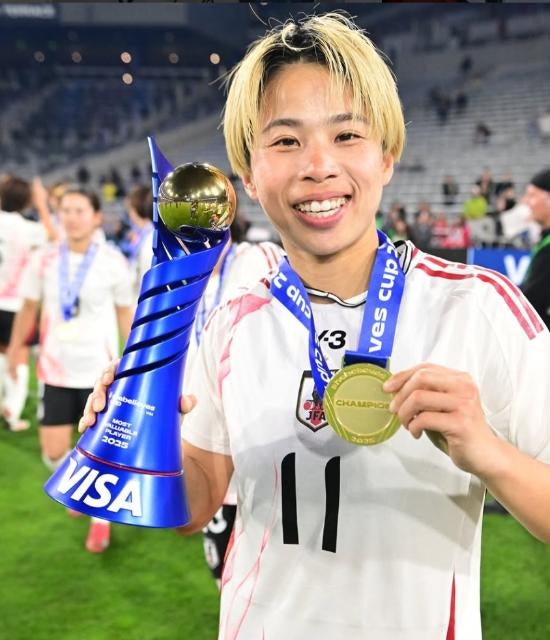 なでしこジャパン田中美南、MVP受賞！『みんなのおかげ、でも何より優勝が嬉しい』