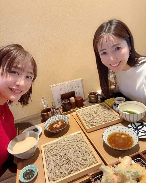 新井恵理那、癒しのランチ！Nキャスお天気先輩と絶品お蕎麦でほっこりタイム
