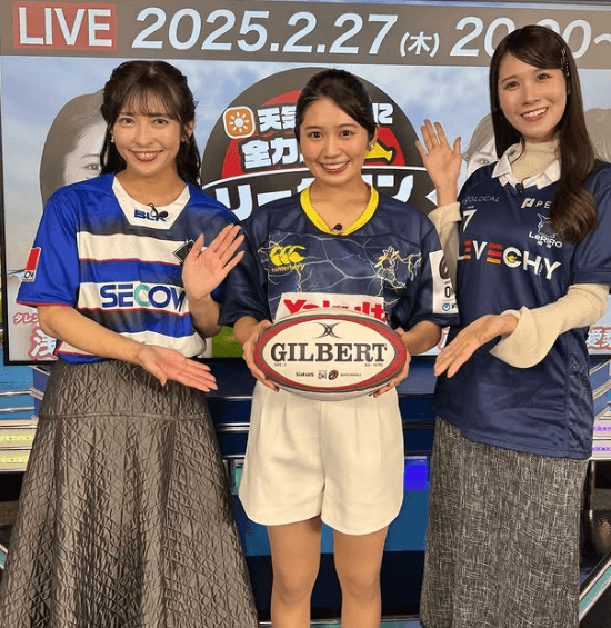 ウェザーニュースにラグビー美女推参！美しき”山岸愛梨・戸北美月”キャスターとの3ショット＆お天気解説シーンにファンハート・ポカポカ！
