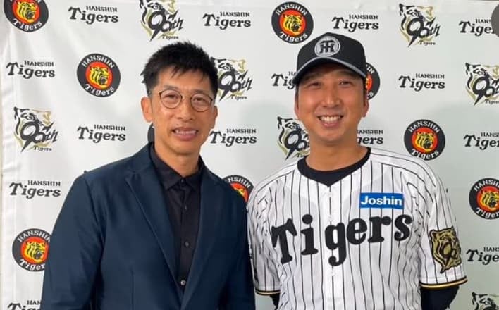 黄金バッテリーの2ショット！！元阪神・矢野燿大　阪神キャンプを視察！「球児と呼んでいいのか？」